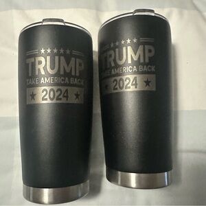 Black Stainless Steel Tumbler Set